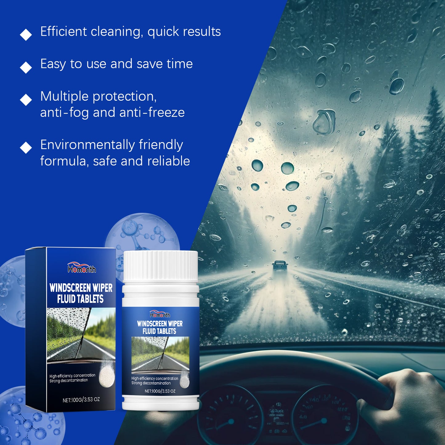 HOMONTH Windscreen Wiper Fluid Tablets